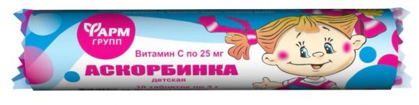 Изображение товара Аскорбинка плюс, 10 табл. по 3 г Аскорбинка плюс, 10 табл. по 3 г фотография