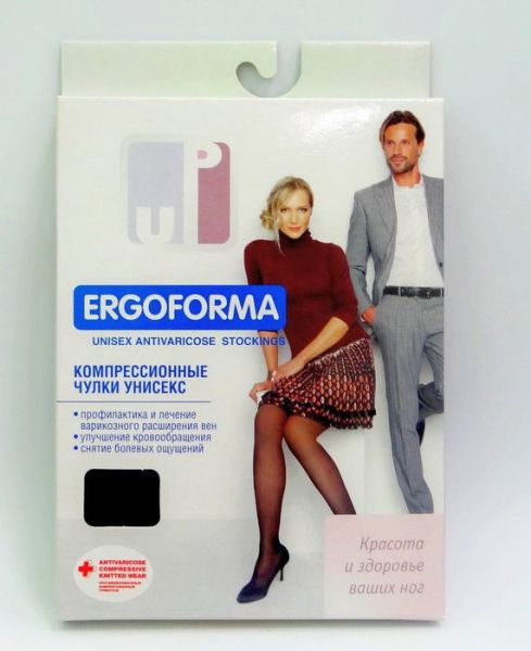 Изображение товара Чулки компрессионные (1 класс) (216) Ergoforma UP, размер 2, черные Чулки компрессионные (1 класс) (216) Ergoforma UP, размер 2, черные фотография
